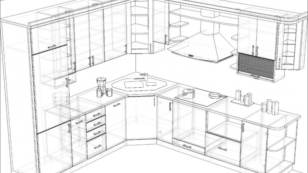 Проект кухни эскиз