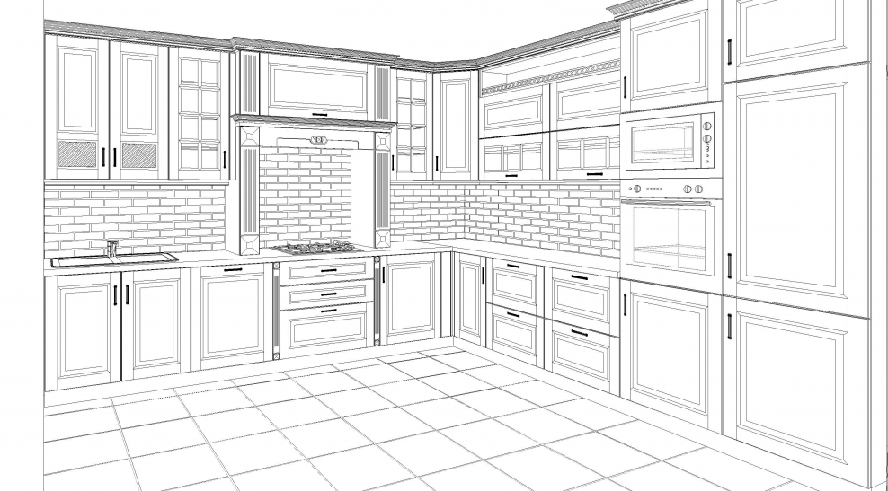 Эскизы кухонной мебели