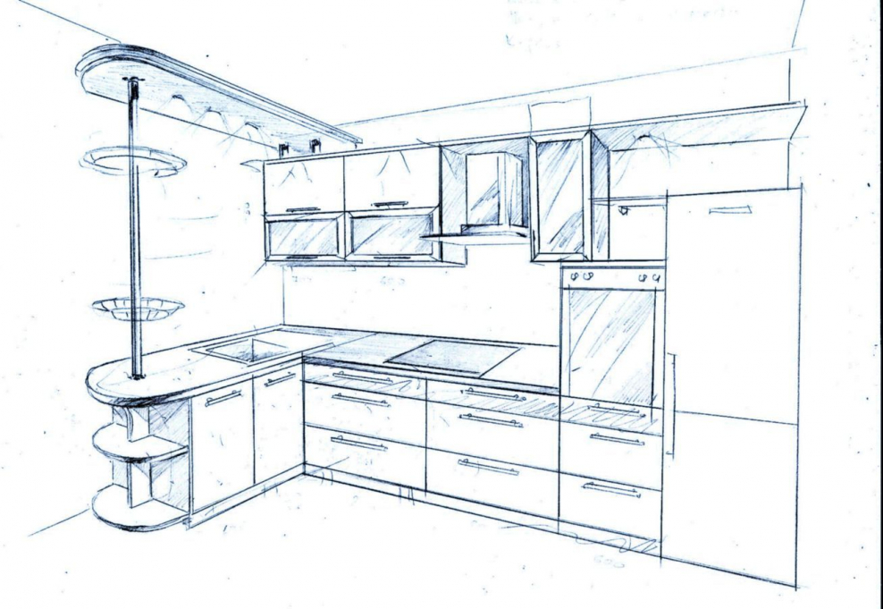 Эскизы корпусной мебели