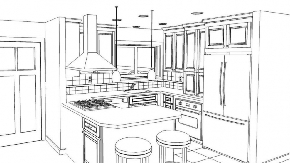 Раскраска кухня