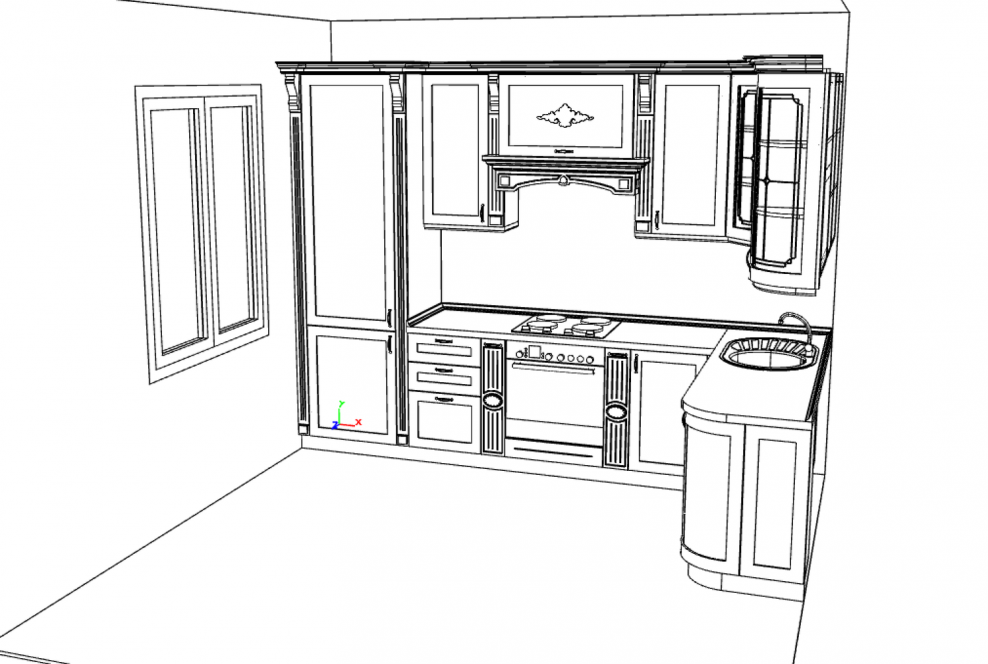 Планировка кухни эскизы