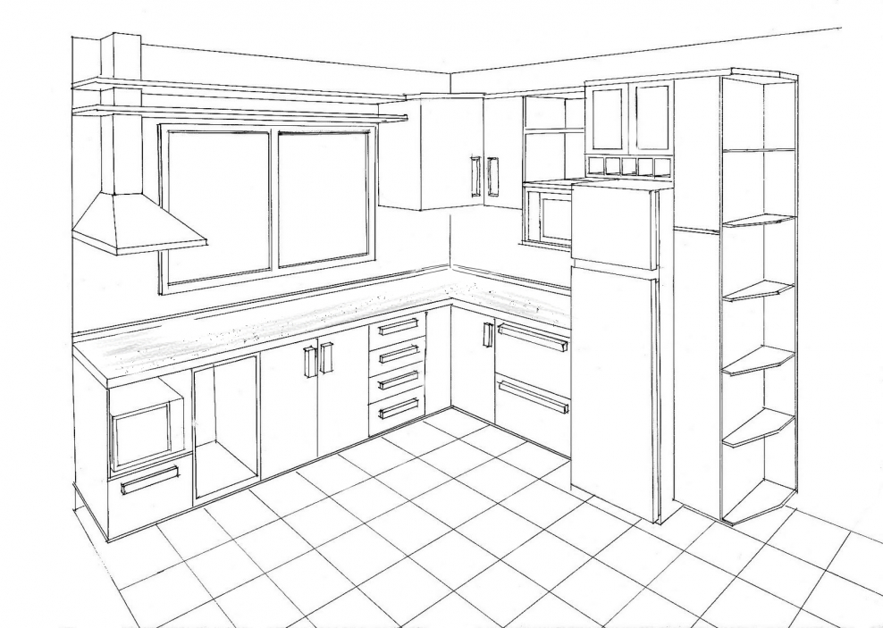 Планировка кухни эскизы
