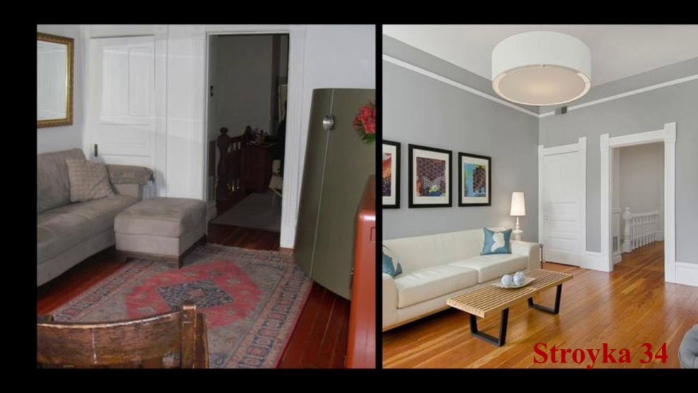 Интерьер комнаты до и после