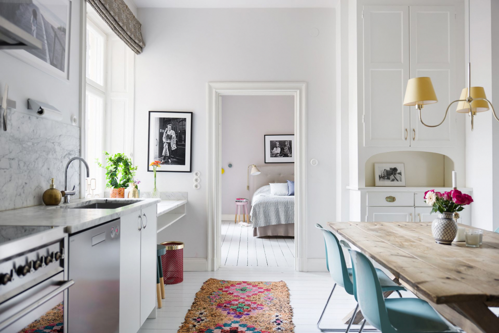 Кухни гостиные в шведском стиле