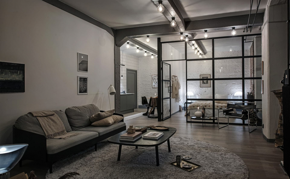 Интерьер холостяцкая Берлога лофт