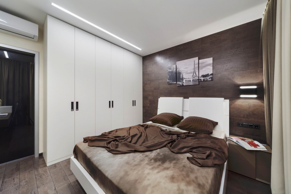 Интерьер спальни одинокого мужчины