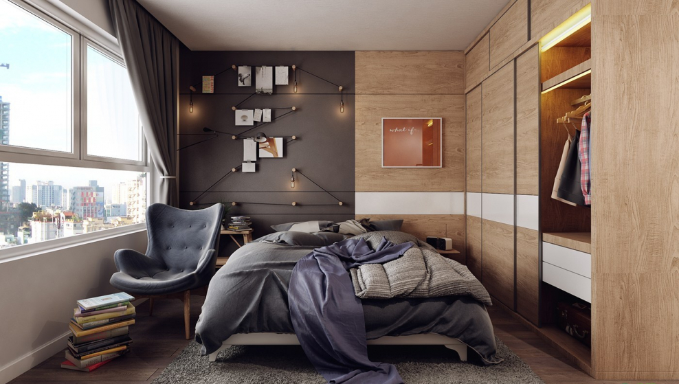 Спальня в скандинавском стиле