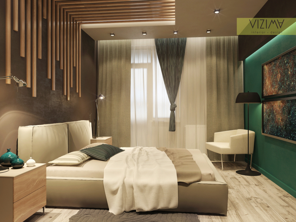 Интерьер спальни для мужчины