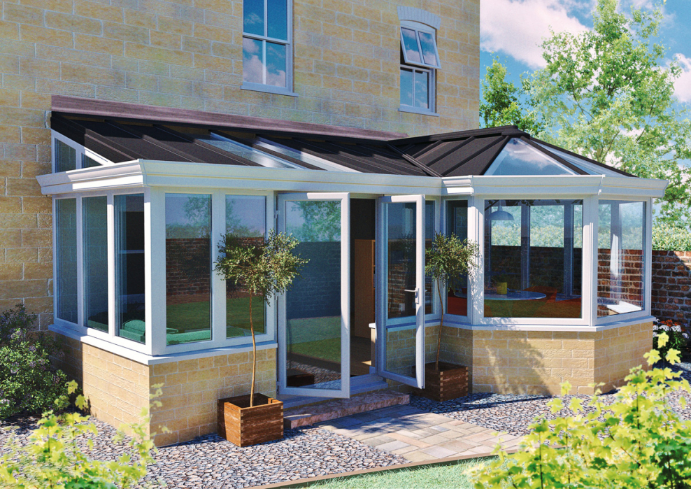 Пристройка стеклянной веранды