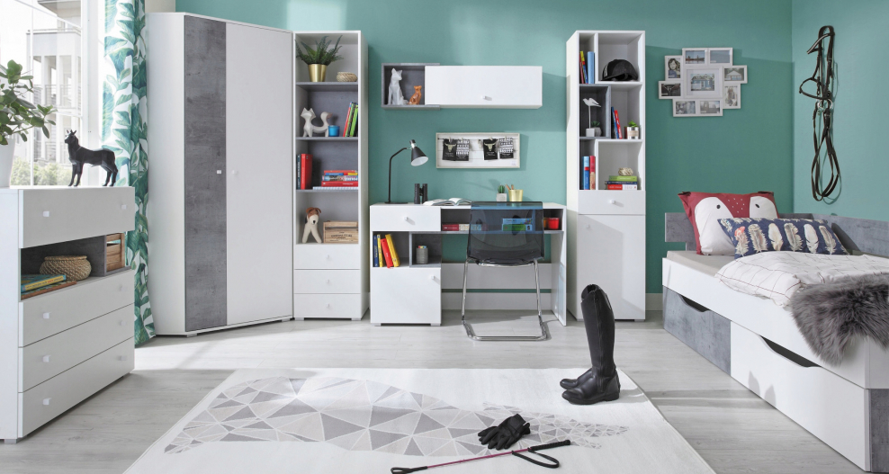 Мебель белая Молодежная Сигма