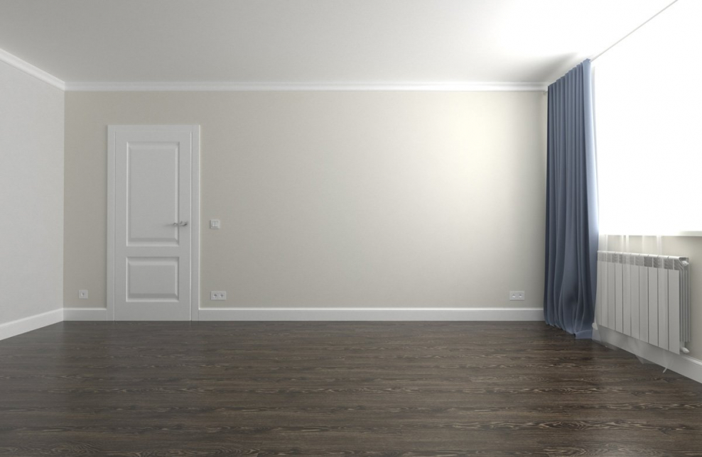 Белая комната без мебели