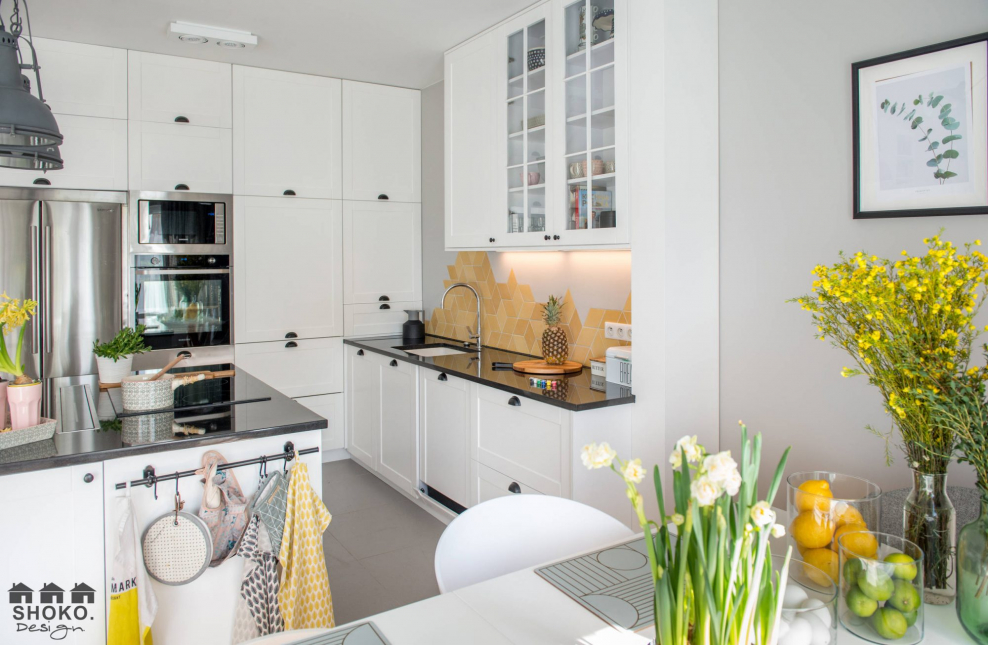 Акцентная стена на кухне