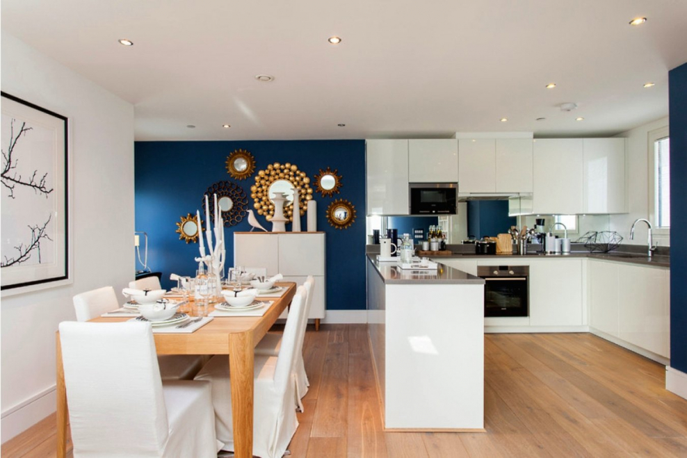 Акцентная стена на кухне