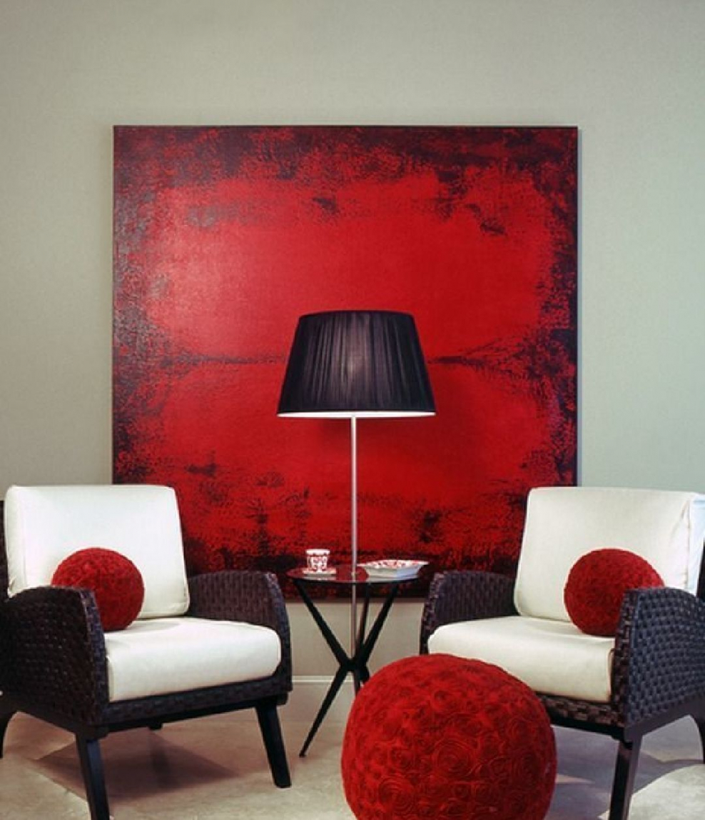 Интерьер в красных тонах