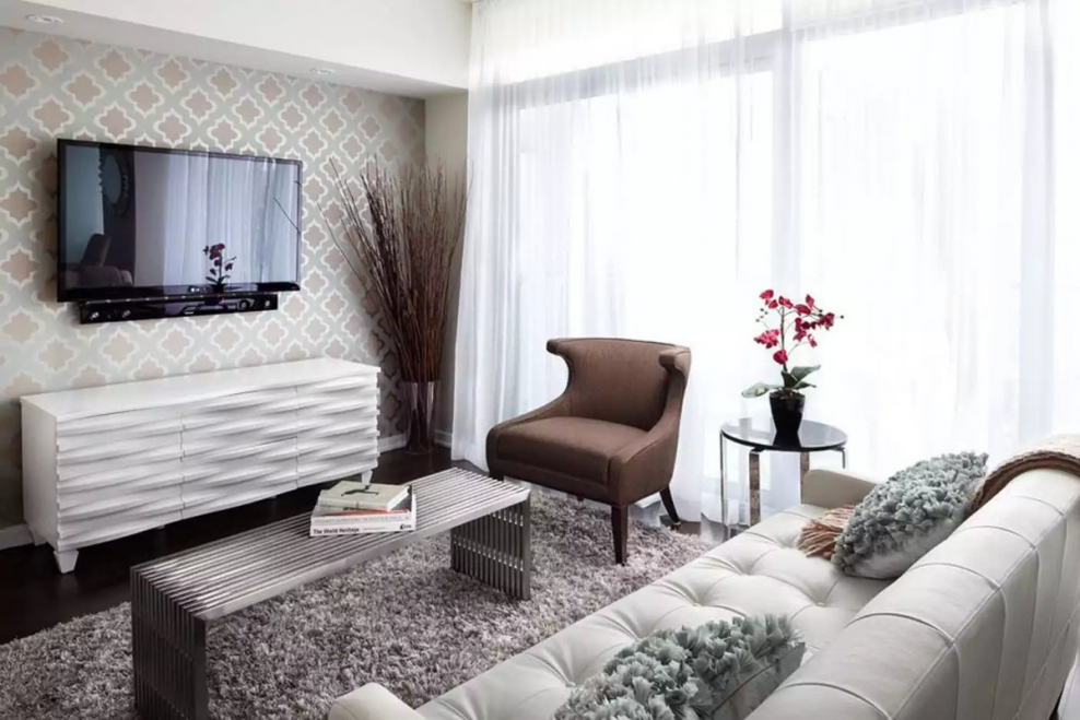 Акцентная стена в гостиной