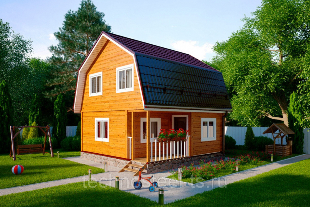 Каркасный дачный дом