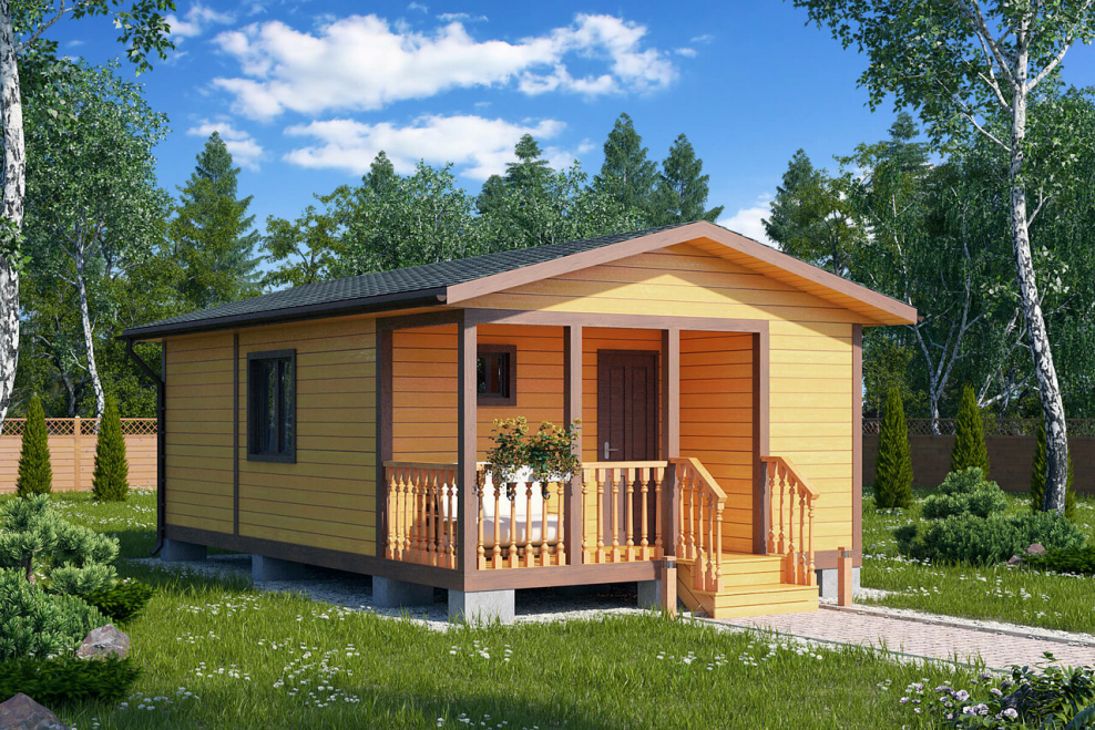 Небольшой каркасный домик