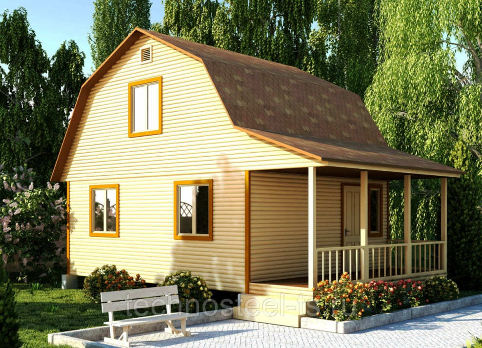 Каркасный дачный дом