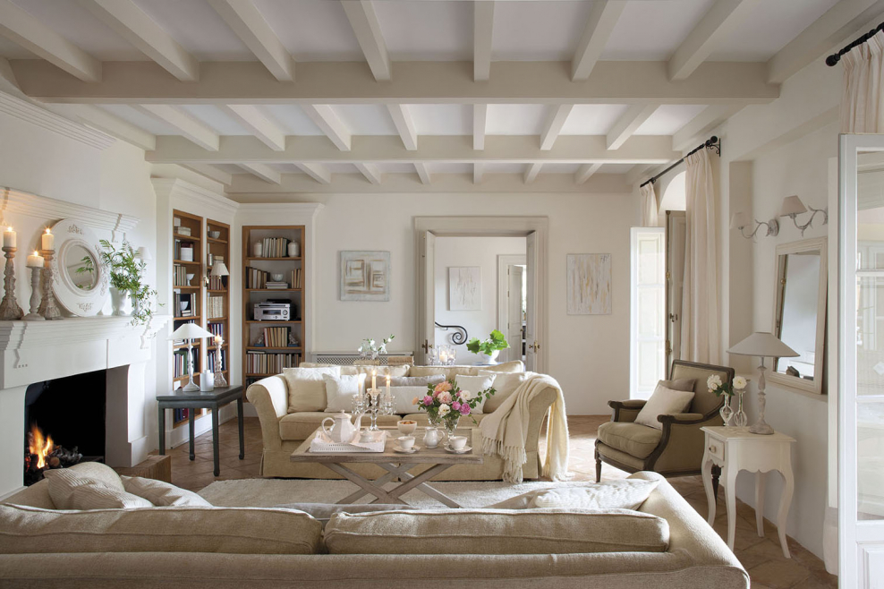 Голубая гостиная в стиле Прованс