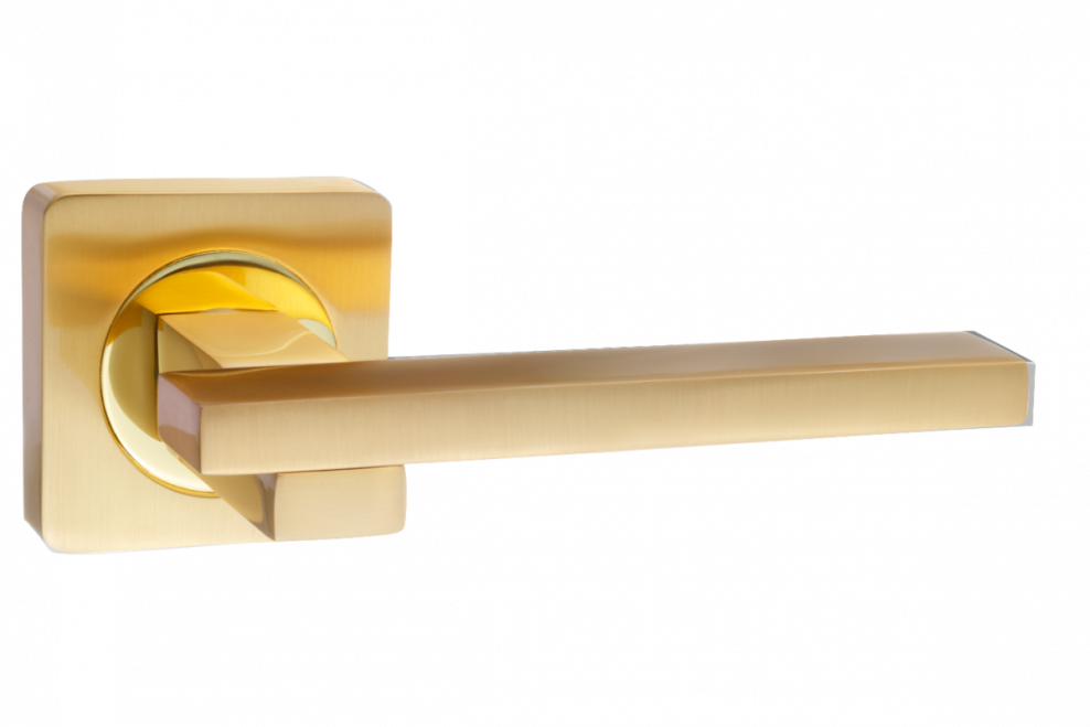 Дверная ручка Renz мод. Неаполь (матовая латунь) DH 52-02 SG