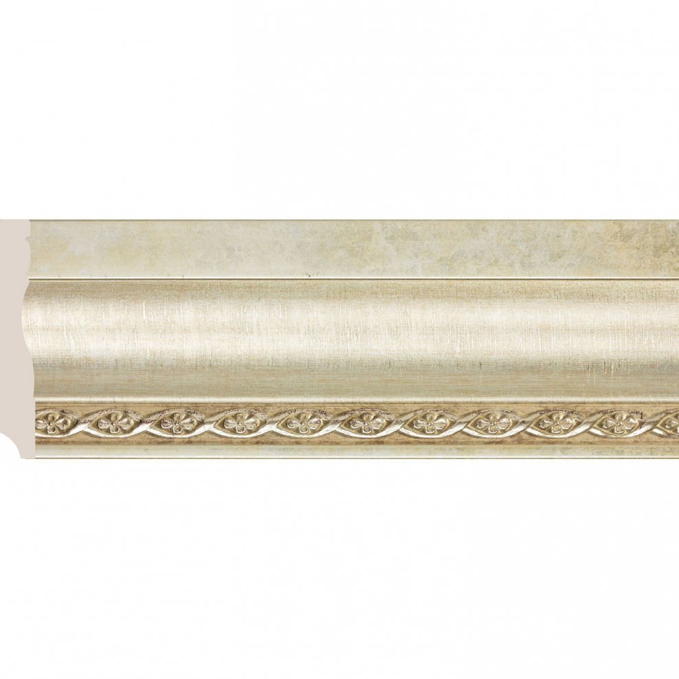 Плинтус антик 95 мм, платина