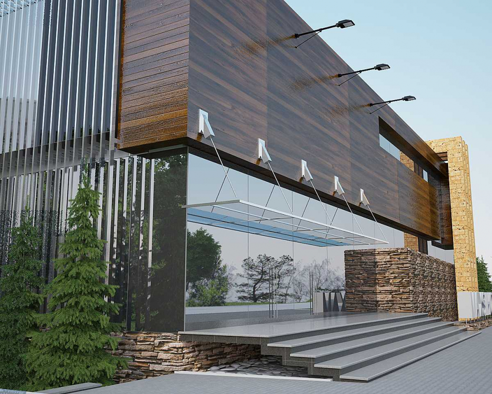 Стеклянный фасад