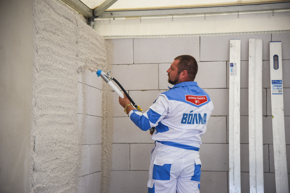 Механизированная штукатурка Волма