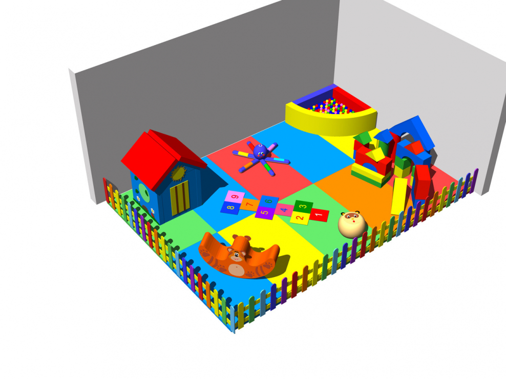 Мягкие модули для игровой комнаты