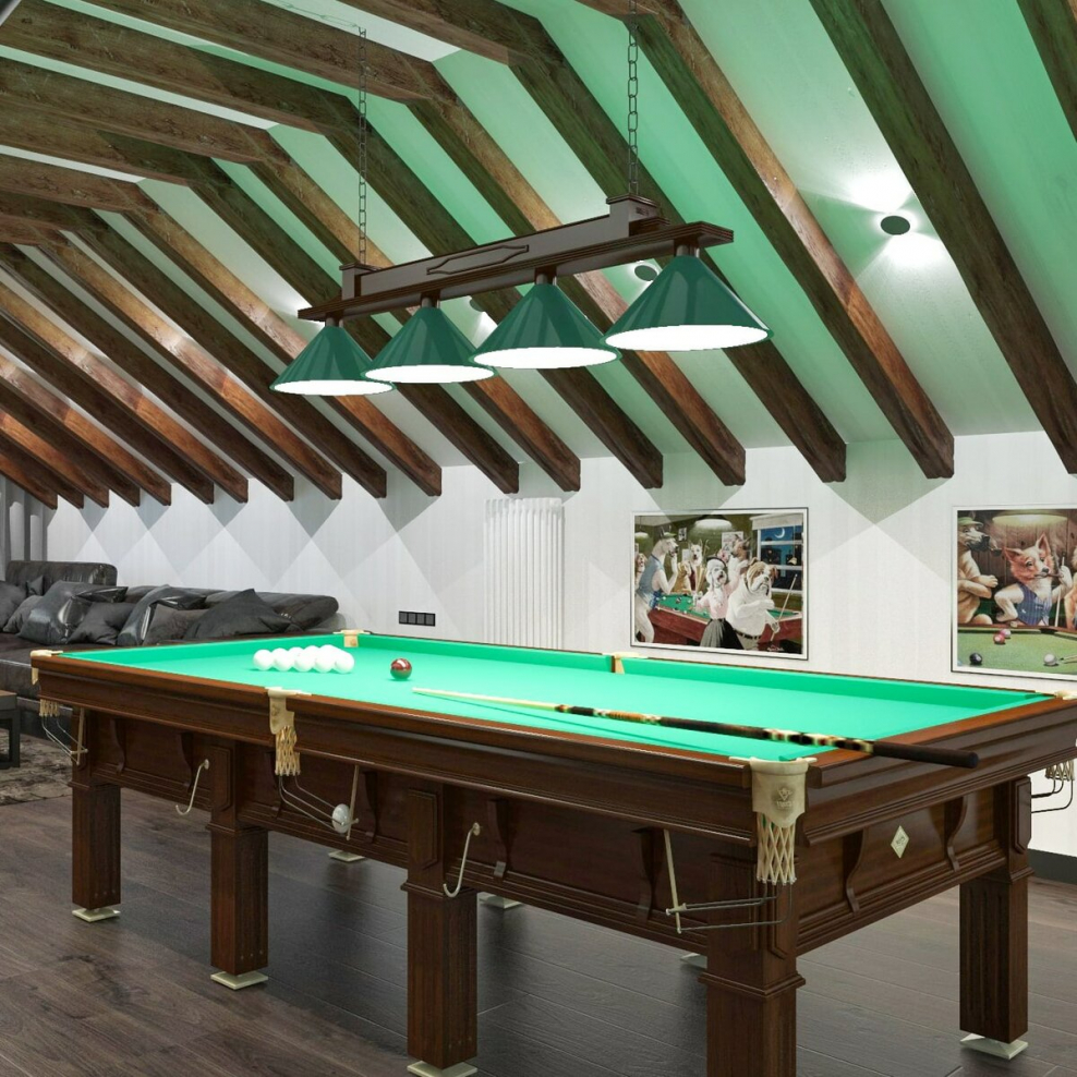Бильярдная комната на мансарде