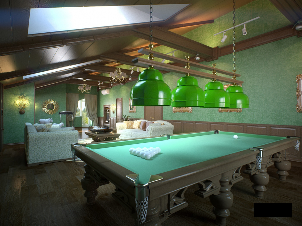 Маленькая бильярдная с кафе