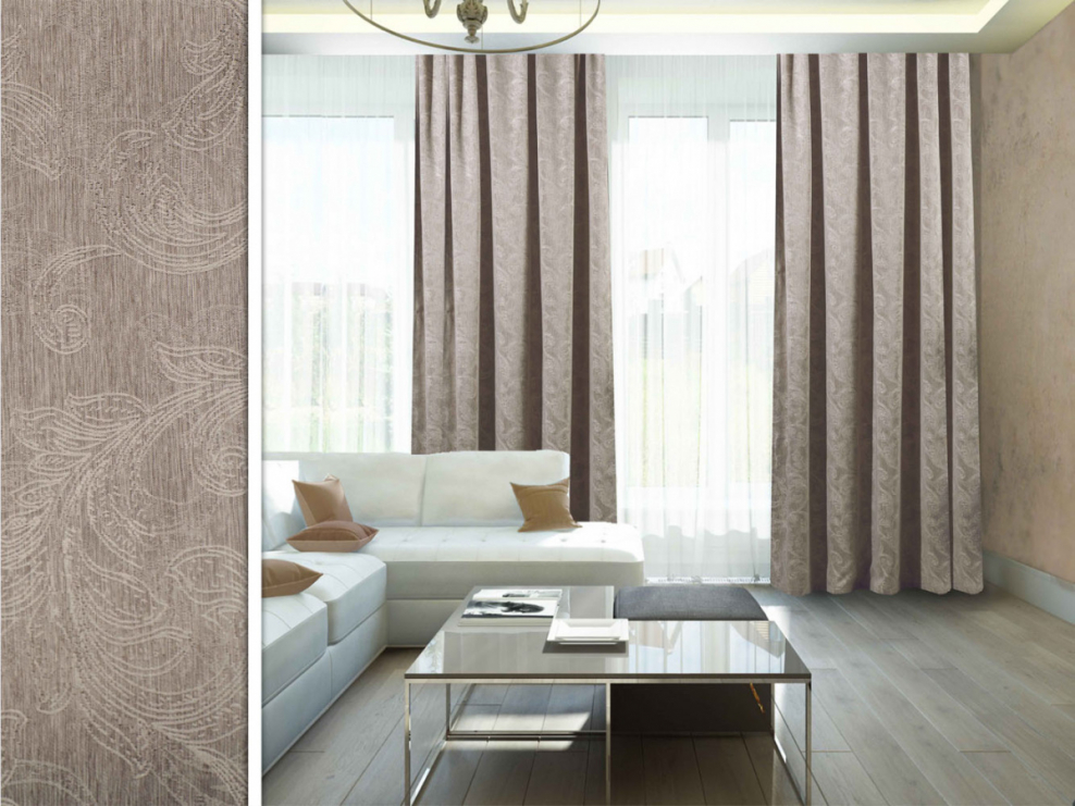 Шторы светло коричневые