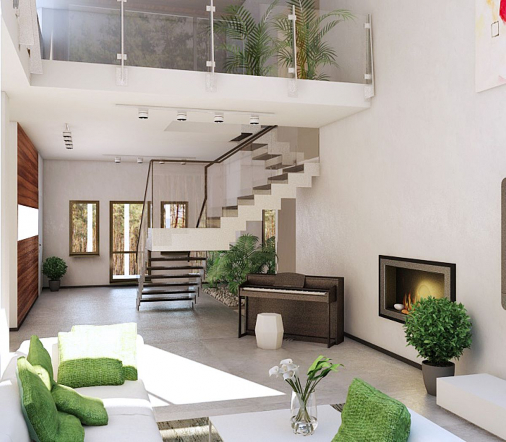 Дизайн коттеджа с большим количеством комнат