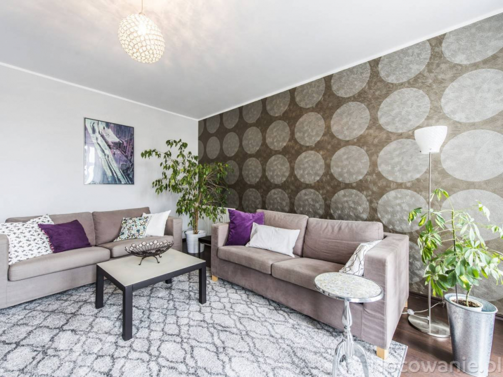 Комбинированные стены в гостиной