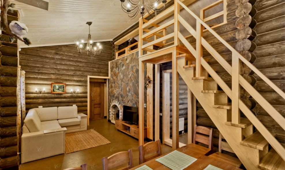 Интерьер дома из клееного бруса в стиле Прованс