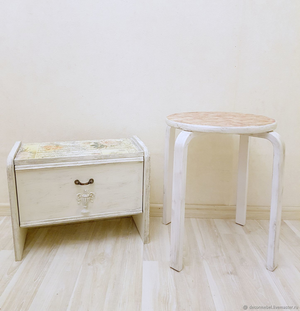 Табурет в стиле рустик