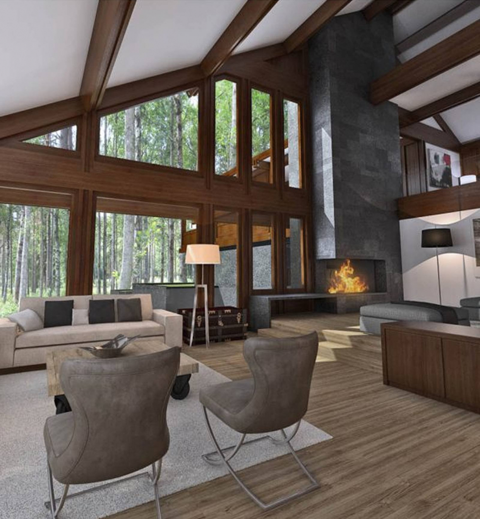 Дом фахверк интерьер