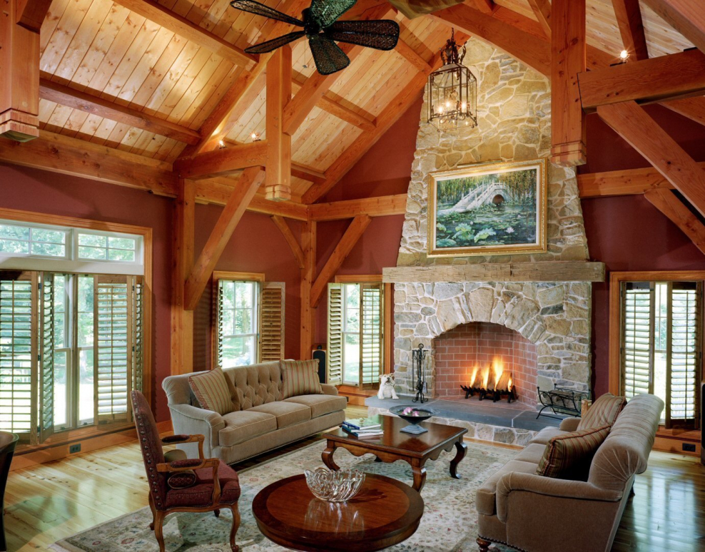 Камины в фахверке