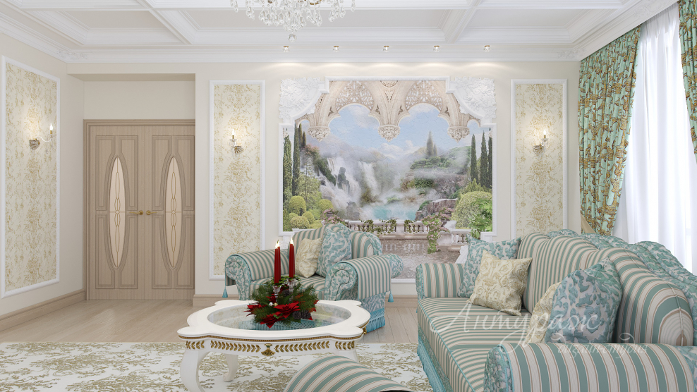 Фрески в интерьере фото