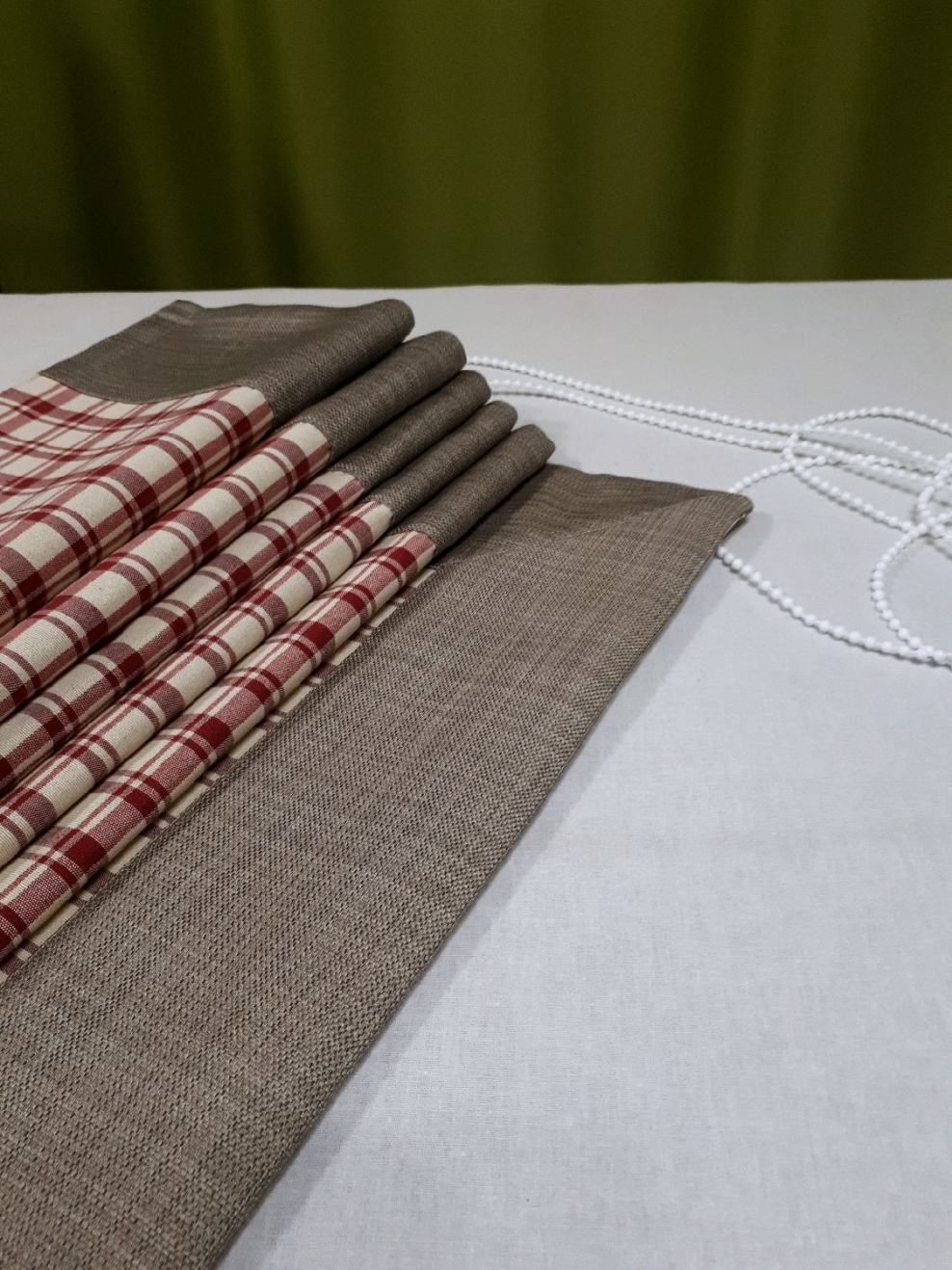 Римская штора из льна