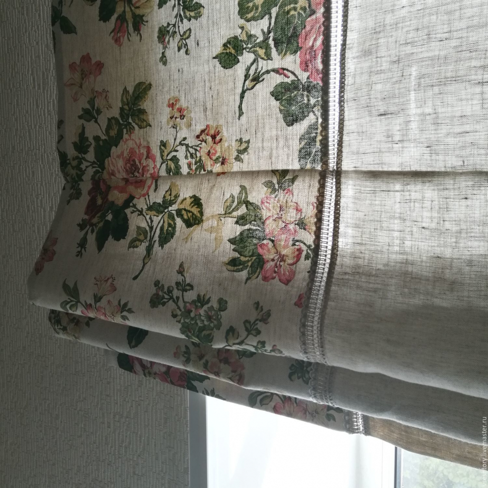 Льняные римские шторы