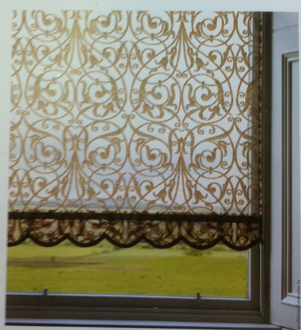 Римские шторы с ламбрекеном