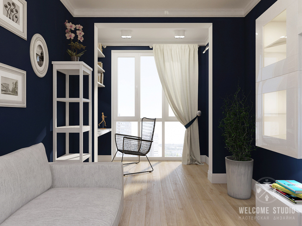 Однокомнатная квартира в стиле икеа