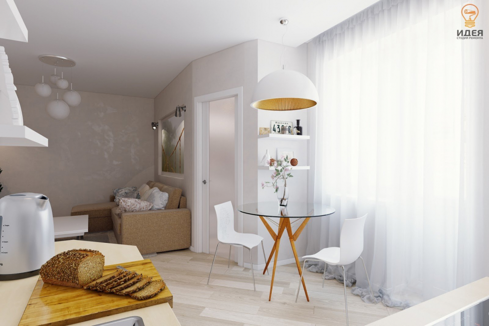 Квартира студия в стиле икеа