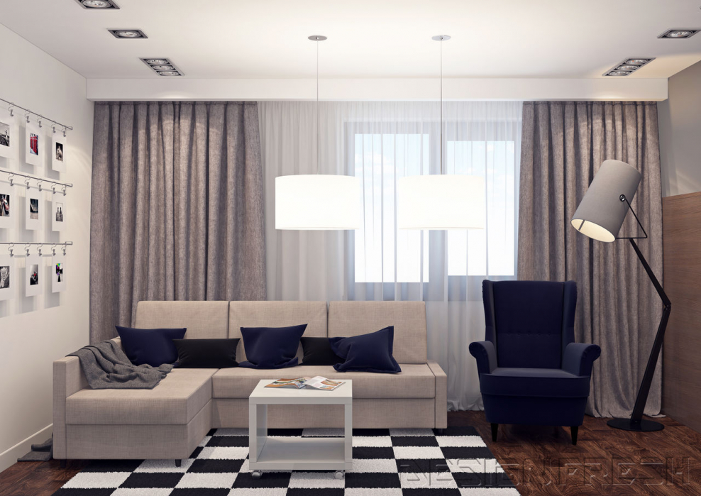 Гостиная в стиле икеа