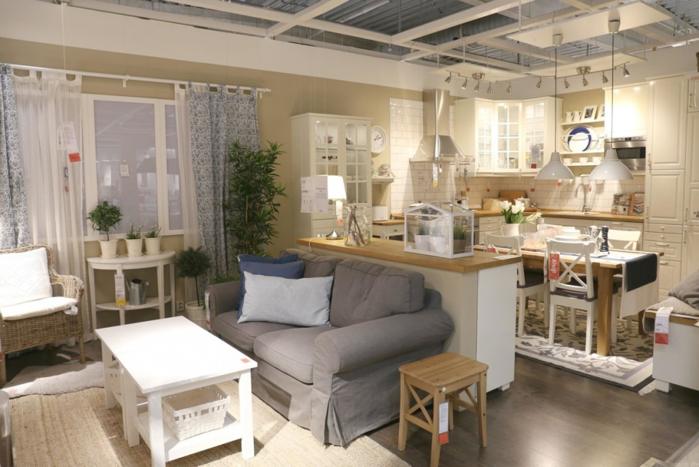 Кухня-гостиная в стиле икея