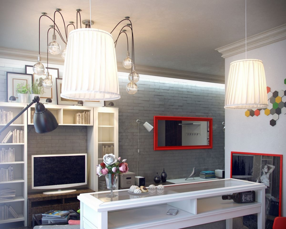 Спальня гостиная икеа лофт