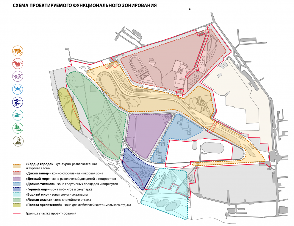 Схема зонирования территории города