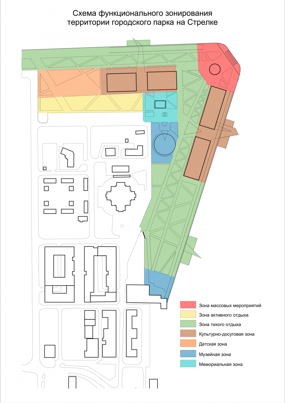 Функциональное зонирование парка Горького