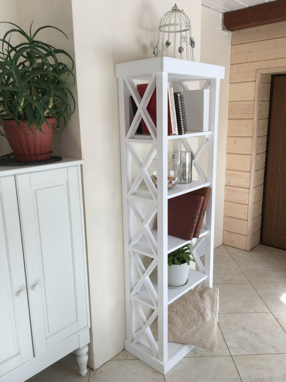 Стеллаж белый Прованс хофф