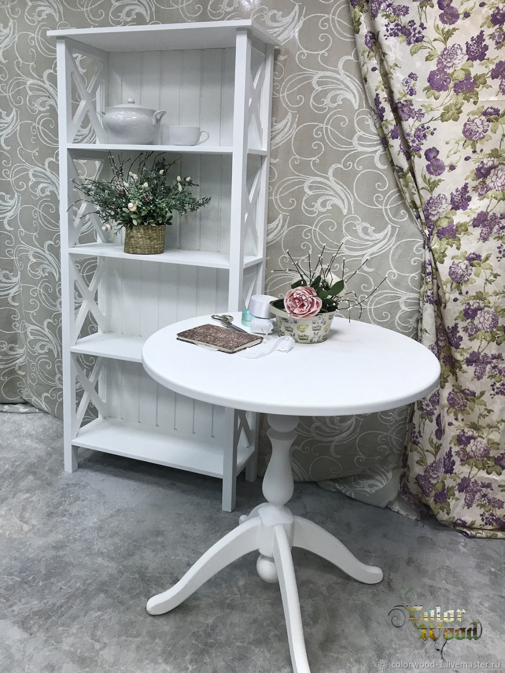 Стеллаж Прованс белый